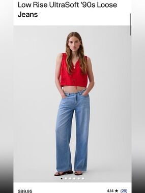 Low Rise UltraSoft '90s Loose Jeans gap
